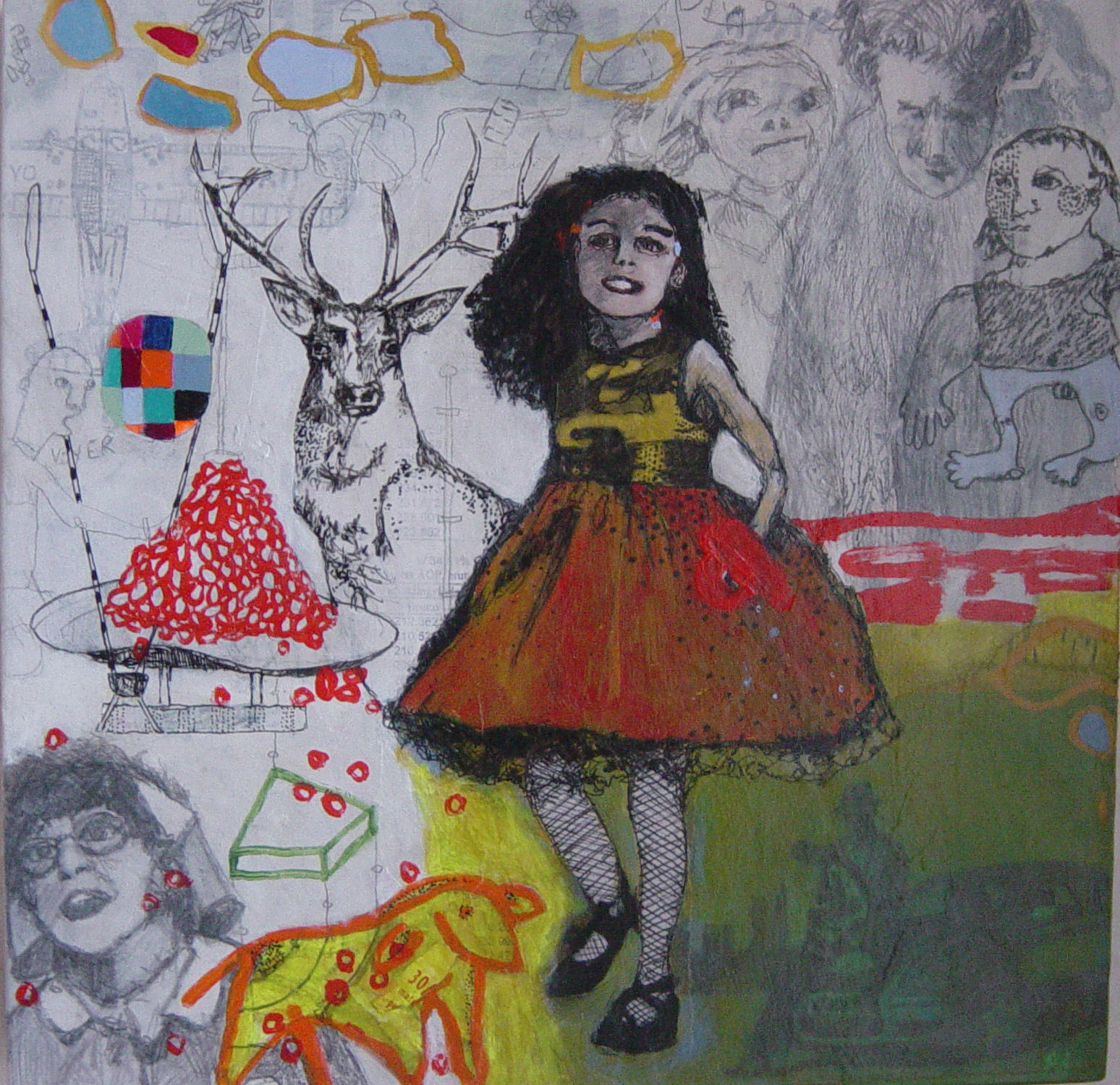 Innocentinvisibility (or Whose little girl are you?) (30 x 30 cm)